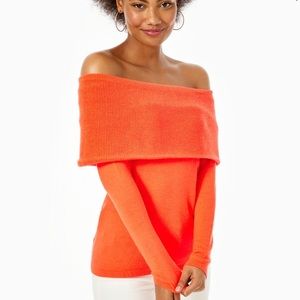 LILLY PULITZER OFF THE SHOULDER SWEATER